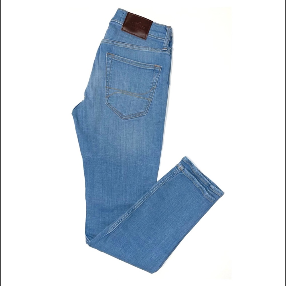 Hollister skinny advanced stretch light blue jeans